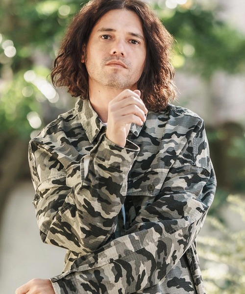 ms5952-Bio Wash Camofurage Ripstop Shirts ミリタリーシャツ（シャツ