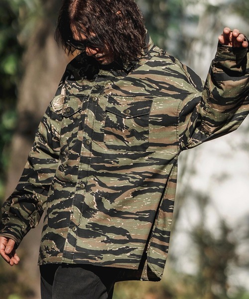 ms5952-Bio Wash Camofurage Ripstop Shirts ミリタリーシャツ（シャツ