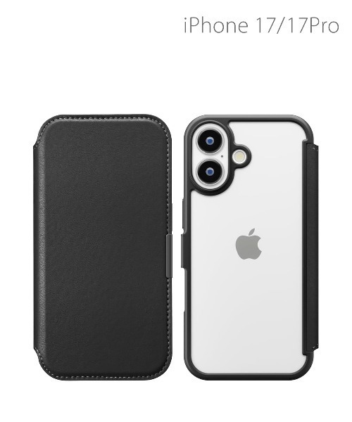 iPhone 17/17 Pro 専用 Premium Style ガラスフリップ 手帳型 ケース