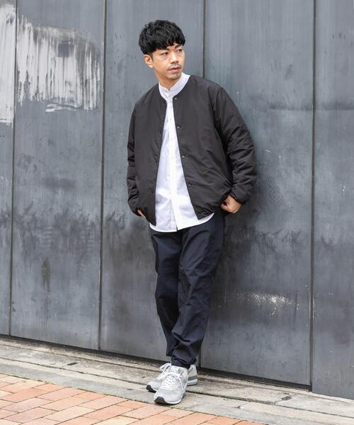 セール】『XLサイズあり』NOUVELLE中綿ノーカラーブルゾン（ブルゾン