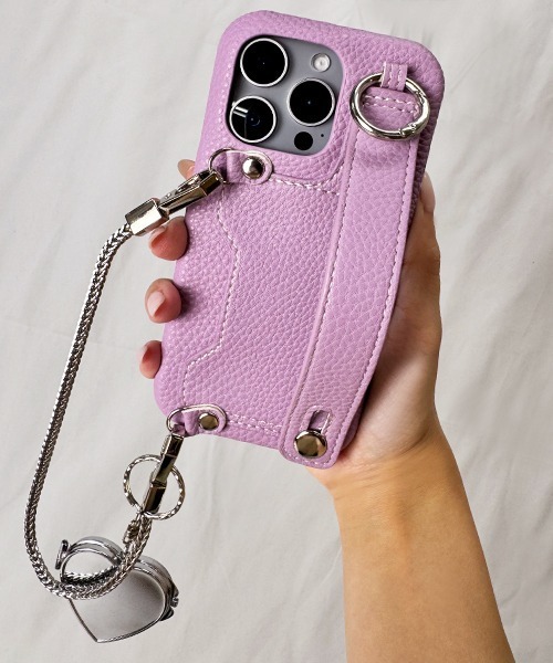 F&D : ハートチャーム付きiPhoneケース&ストラップ/ iPhone14