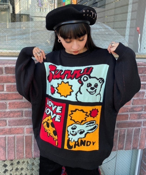 Candy Stripper（キャンディストリッパー）の「FUNNY COMIC ニット