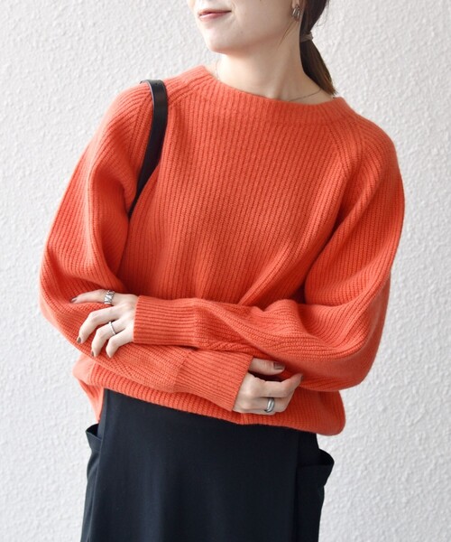 SHIPS any:〈手洗い可能〉AQUA カシミヤ ミックス ハイネック ニット