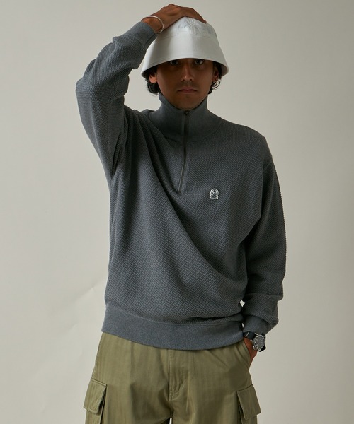 FIDELITY（フィデリティ）の「MOSS STITCH HALF ZIP / 鹿の子ハーフ