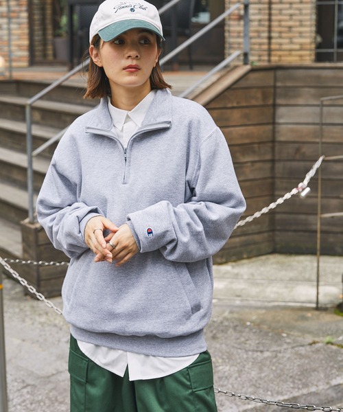 Champion Powerblend Half Zip Sweat/チャンピオン パワーブレンド