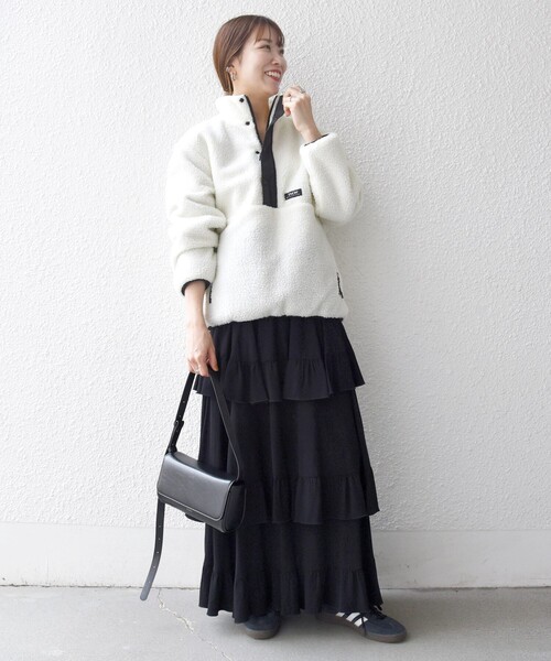 SHIPS any別注】TAION:〈洗濯機可能〉ボア ハイネック プルオーバー