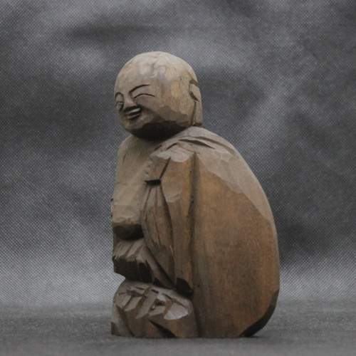 布袋さん（布袋尊 14cm ht4206) 仏像 円空仏 摸刻 木彫 彫刻 円空工房
