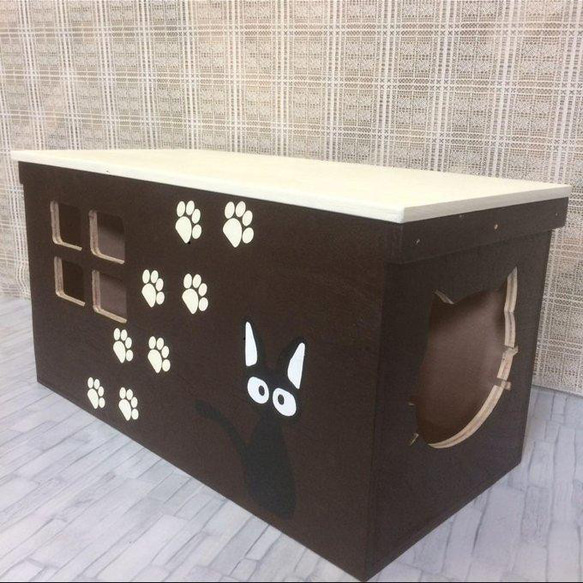 114《キャットハウス》りんご箱 猫 ネコ ペット 木箱 トイレ ハウス