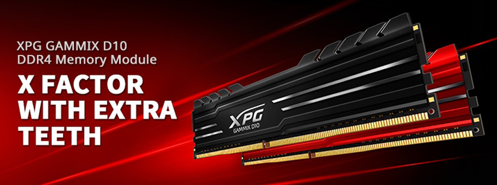 XPG GAMMIX D10 8GB (2 x 4GB) DDR4 2666 (PC4 21300) Desktop Memory