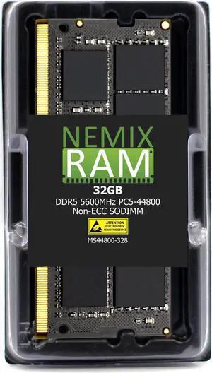 NEMIX RAM 32GB (1X32GB) DDR5 5200MHz PC5-41600 2Rx8 1.1V 262-PIN