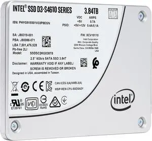 Intel D3-S4610 3.84TB 3D TLC SATA 6Gb/s 2.5-Inch Data Center SSD