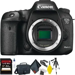 Canon EOS 7D Mark II DSLR Camera (Body Only) + 64GB Memory Card +