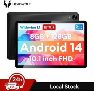 Headwolf 2024 New Arrival WPad5 10.1'' IPS Android 14 Tablet, T606