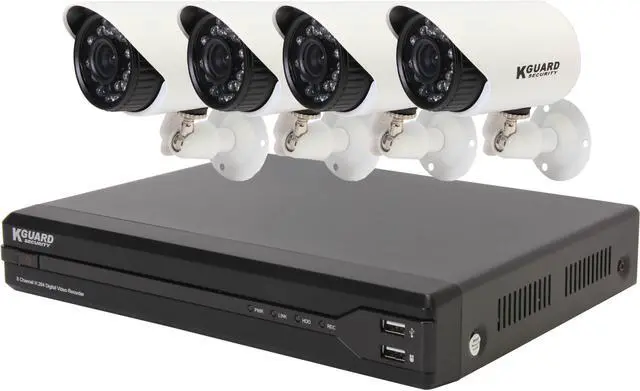 KGuard KG-OT801-4HW227A-500G 8 Channel Surveillance DVR Kit