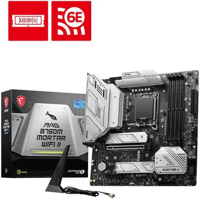 MSI MAG B760M MORTAR WIFI II LGA 1700 Intel B760 SATA 6Gb/s Micro