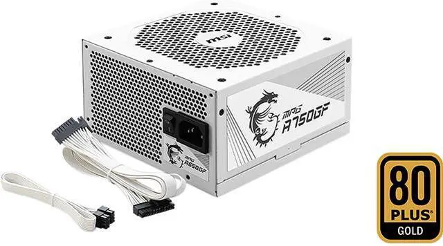 MSI - MPG A750GF WHITE, 80 GOLD Full Modular Gaming PSU, Japanese