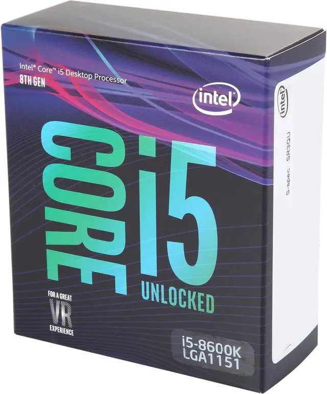 Intel Core i5 8th Gen - Core i5-8600K Coffee Lake 6-Core 3.6 GHz