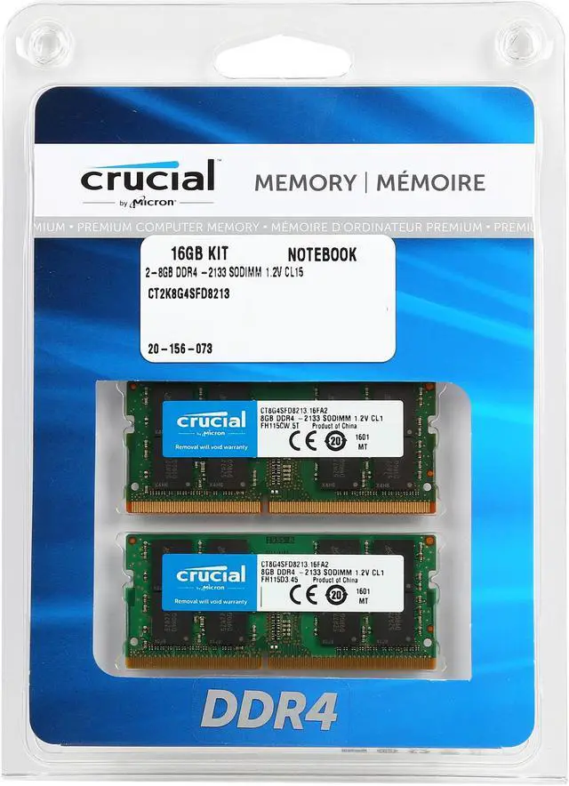 Crucial 16GB (2 x 8GB) 260-Pin DDR4 SO-DIMM DDR4 2133 (PC4 17000