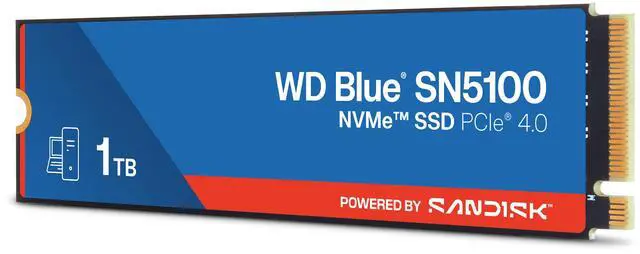 WD Blue SN5100 1TB NVMe SSD, PCIe Gen 4.0, up to 7,100 MB/s read