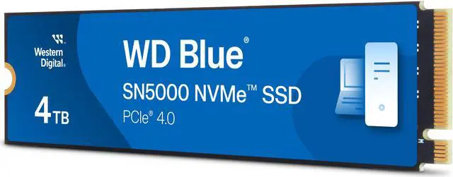 Western Digital 4TB WD Blue SN5000 NVMe SSD, PCIe Gen 4.0, up to