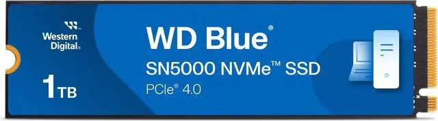 Western Digital 1TB WD Blue SN5000 NVMe SSD, PCIe Gen 4.0, up to