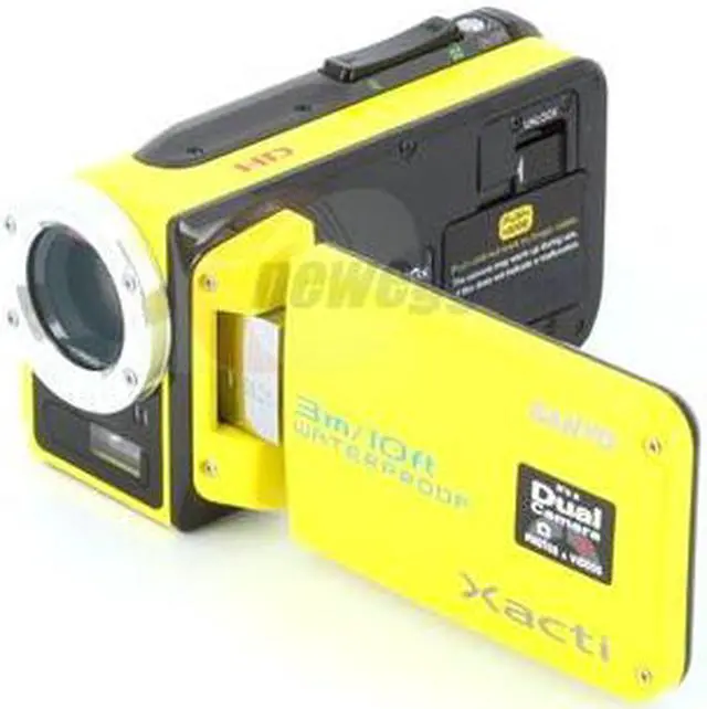 SANYO Xacti VPC-WH1 Yellow Waterproof HD Dual Camera - Newegg.com
