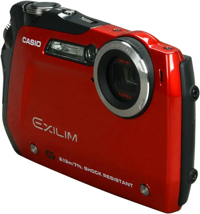 CASIO EXILIM EX-G1 Red 12.1 MP Waterproof Shockproof Digital