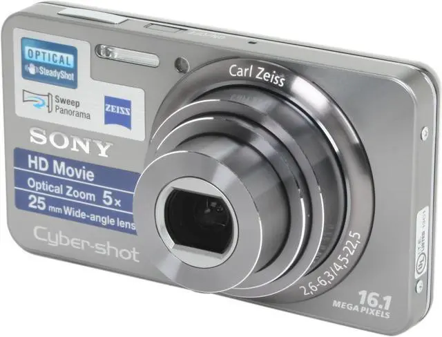 SONY Cyber-shot DSC-W570 Silver 16.1 MP 25mm Wide Angle Digital