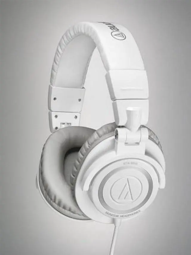 Audio Technica ATH-M50x Closed-Back Monitoring Headphones (White
