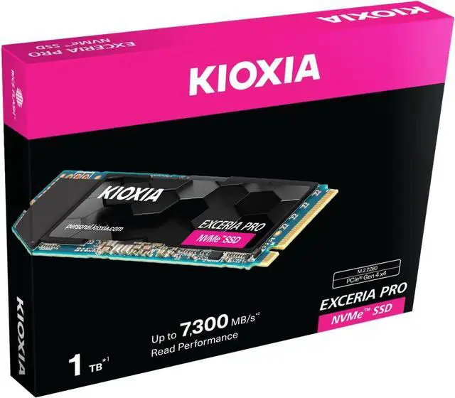 Kioxia LSE10Z001TG8 Exceria Pro NVME M.2 1TB SSD, PCIe 4.0 x4, Up