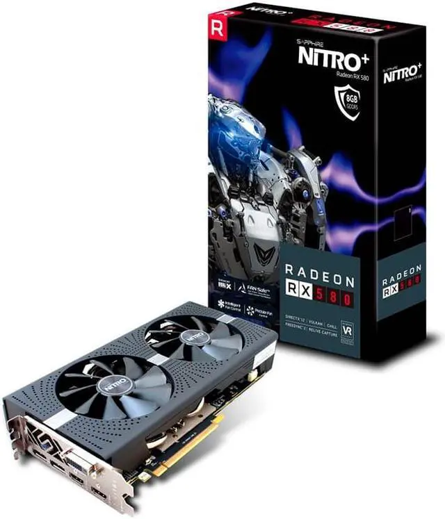Refurbished: SAPPHIRE NITRO+ Radeon RX 580 8GB - 2x DP 1.4 + 2x