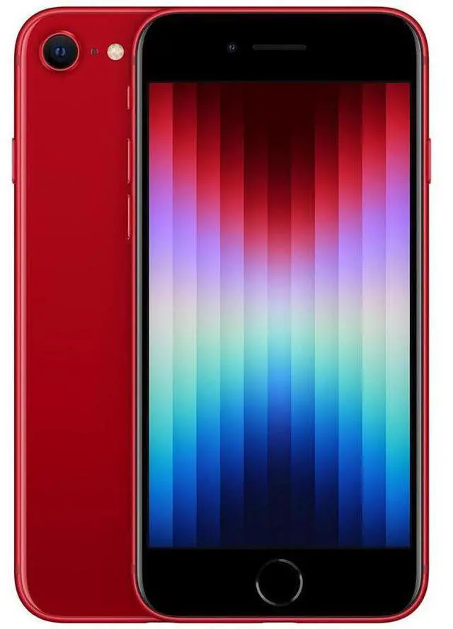 Refurbished: Apple iPhone SE 3 128GB Fully Unlocked - Red (Grade B