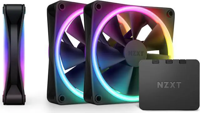 NZXT F120RGB Duo - 120mm Dual-sided RGB Fan - Triple Pack (Black