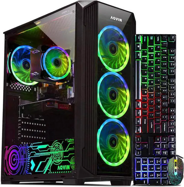 AQVIN ZForce Gaming PC - Windows 11 Pro Desktop Computer Intel