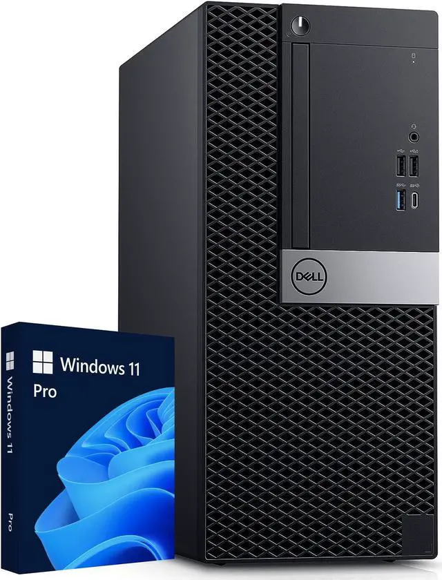 Refurbished: Dell OptiPlex Tower Computer | Intel I7 Hexa-core 8th