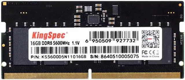 KingSpec 32GB (2 x 16GB) 262-Pin DDR5 SO-DIMM Laptop RAM 5600 (PC5