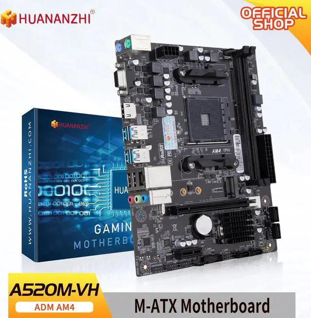 HUANANZHI A520M VH AMD AM4 Motherboard Support Ryzen ( 3600 4650G