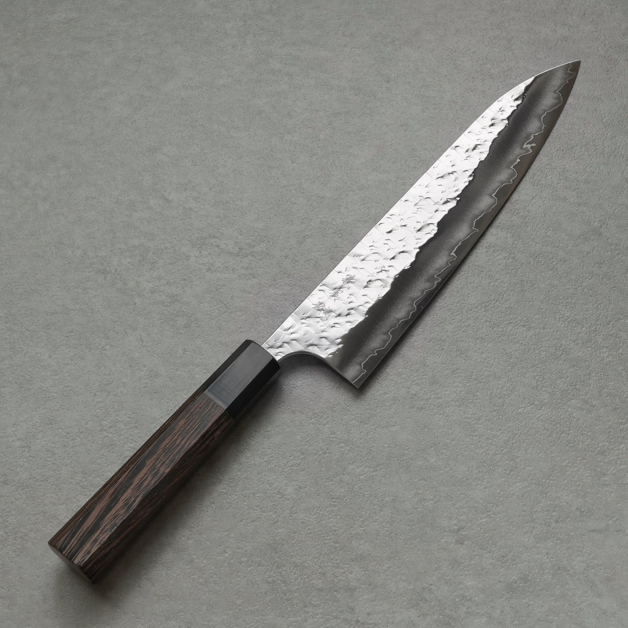 Kato Yoshimi Super Gold 2 Damascus Black Finish Gyuto 210mm Water
