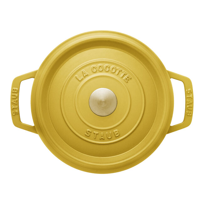 ストウブ 鋳物ホーロー鍋 ピコ・ココット 20 cm, ラウンド, シトロン