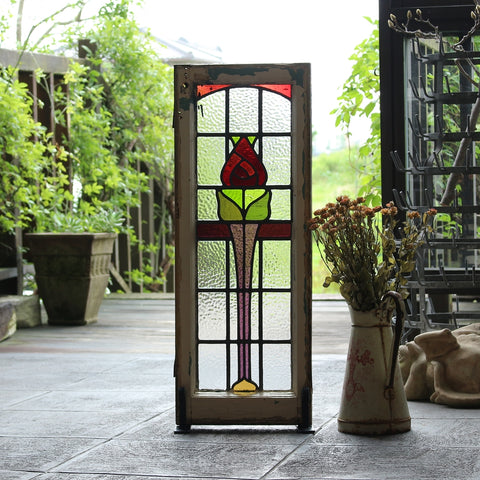 フロアライト 薔薇 アンティーク スタイル ステンドグラス 藤