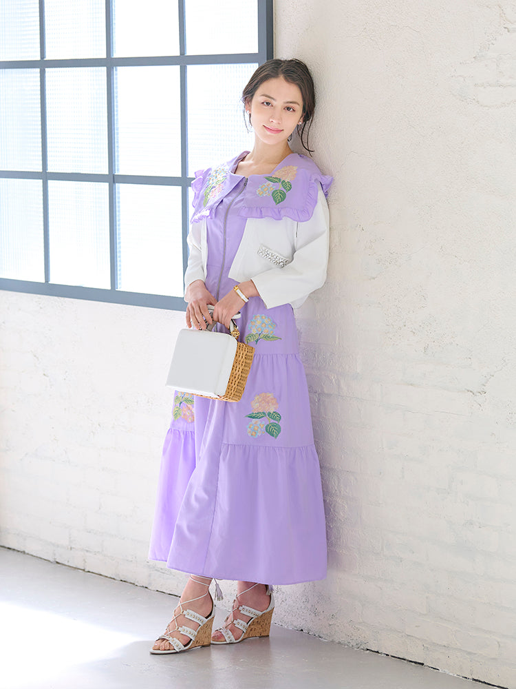 hiroさま専用フラメンコ ワンピース 紫とピアス アバニコ3セット