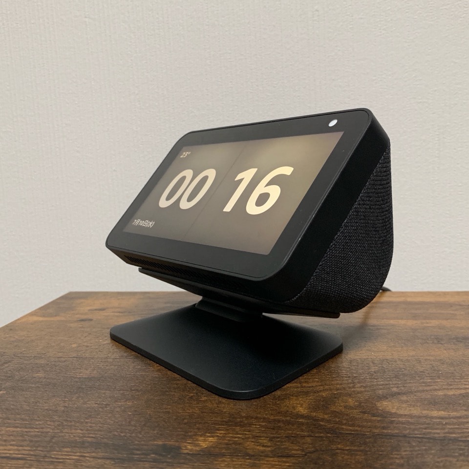 Echo Show 5】角度調整スタンドと反射防止保護シートでフル装備にした