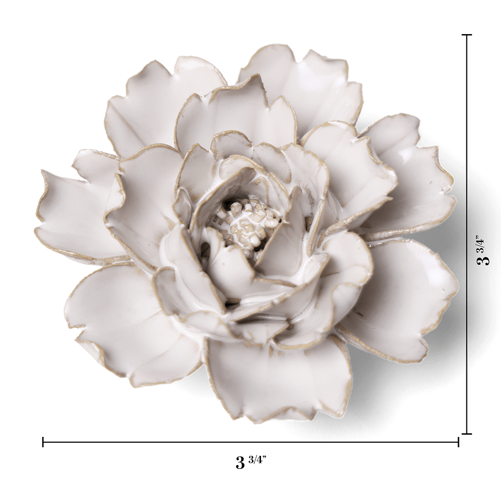Home Decor: Handcrafted Ivory Rose Ceramic Flower Wall Art