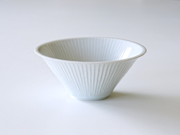 阿南維也 白磁鎬6寸深鉢