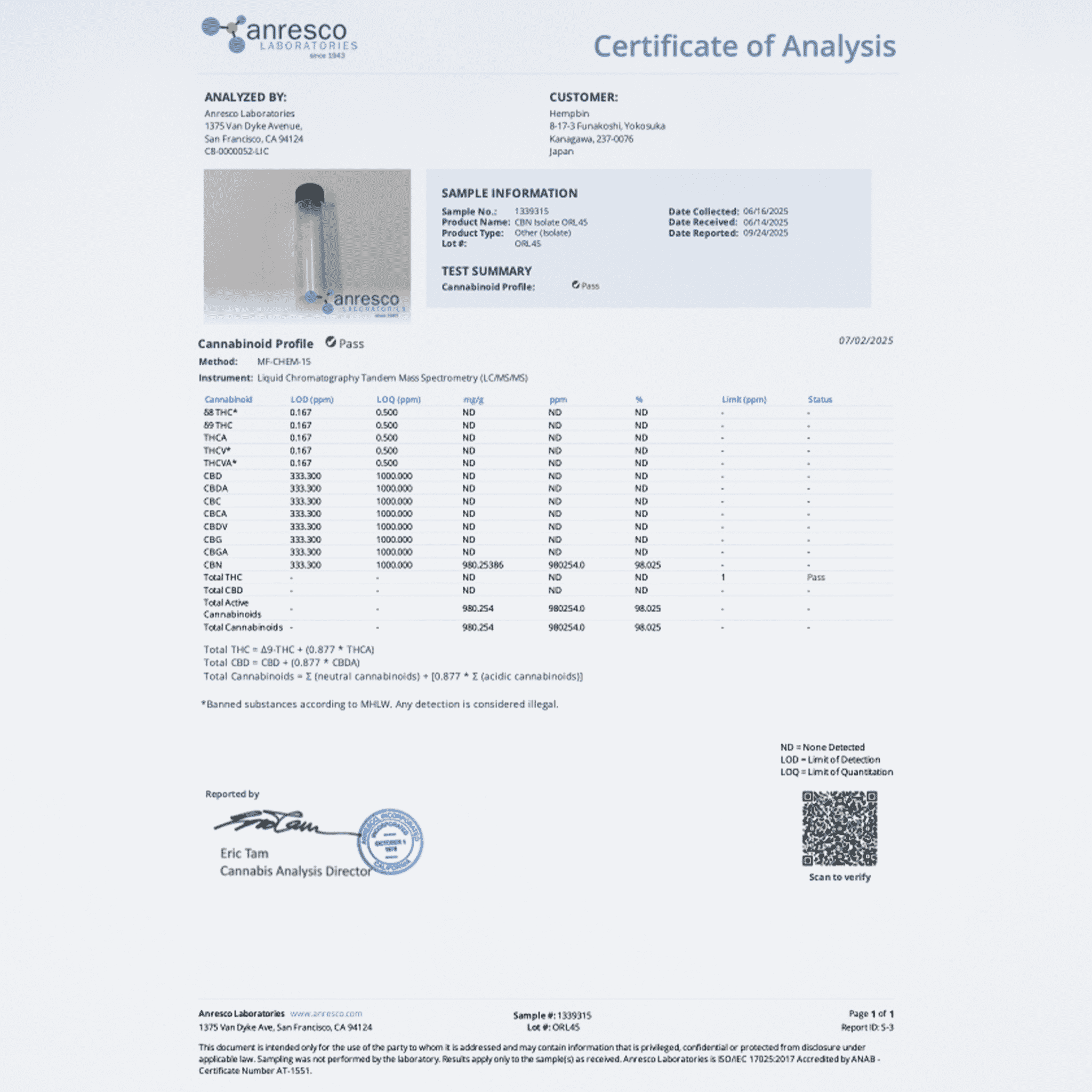 CHILLAXY CBD | 【新基準対応】原料 CBNアイソレート