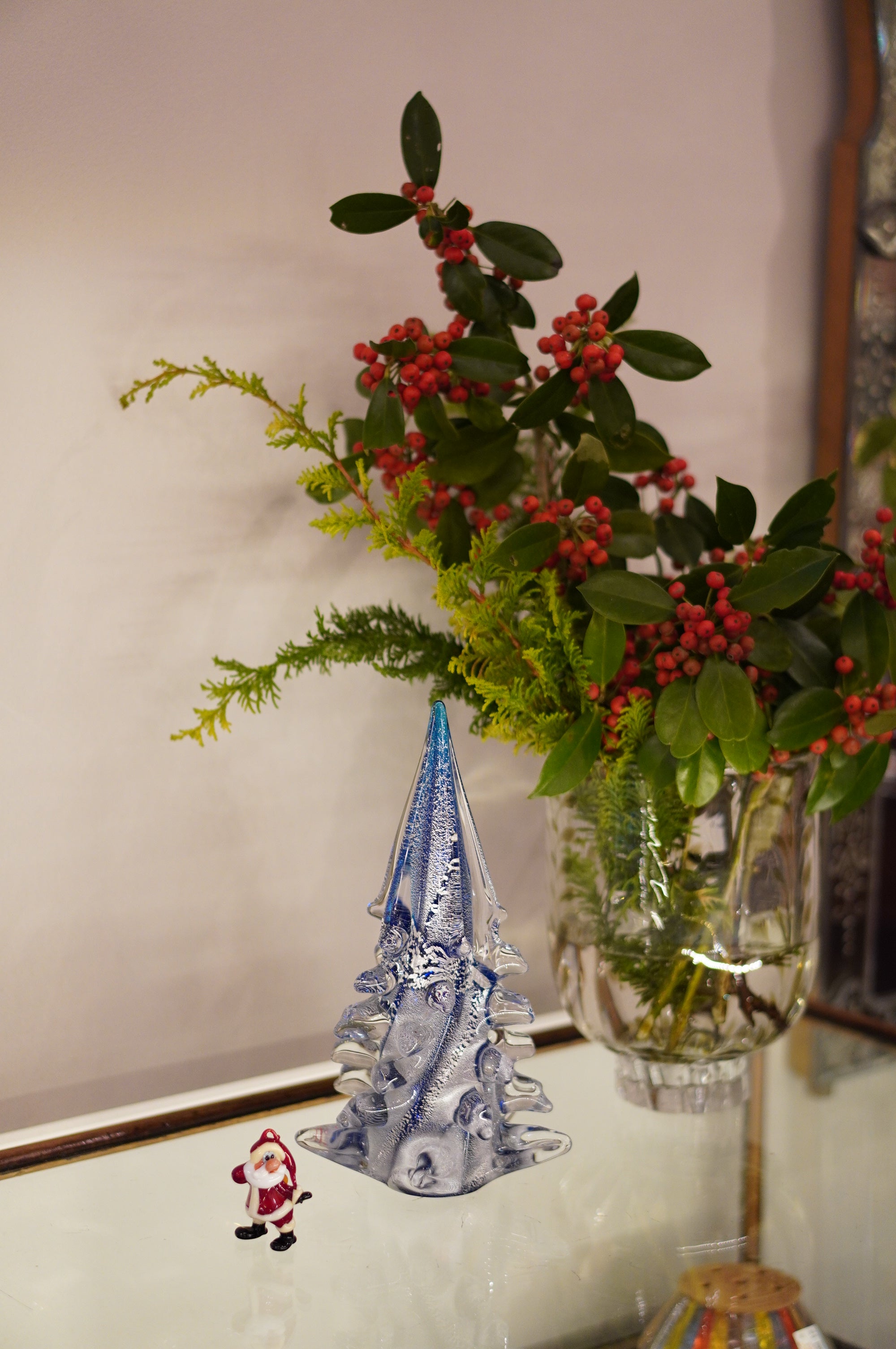 ムラーノガラス（ベネチアングラス）〈オブジェ／置物〉クリスマス