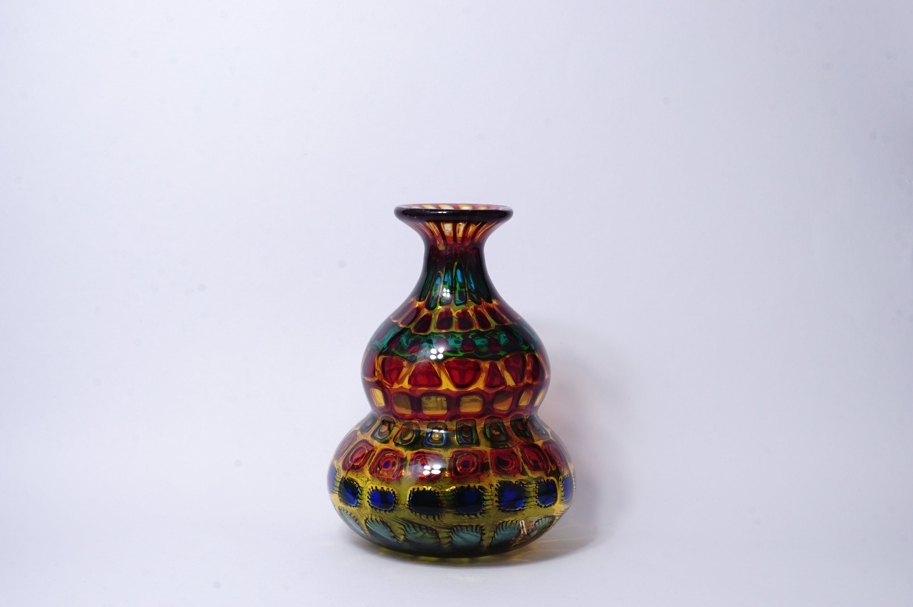 ムラーノガラス（ベネチアングラス）花瓶／花器「虹の窓」 – chisa