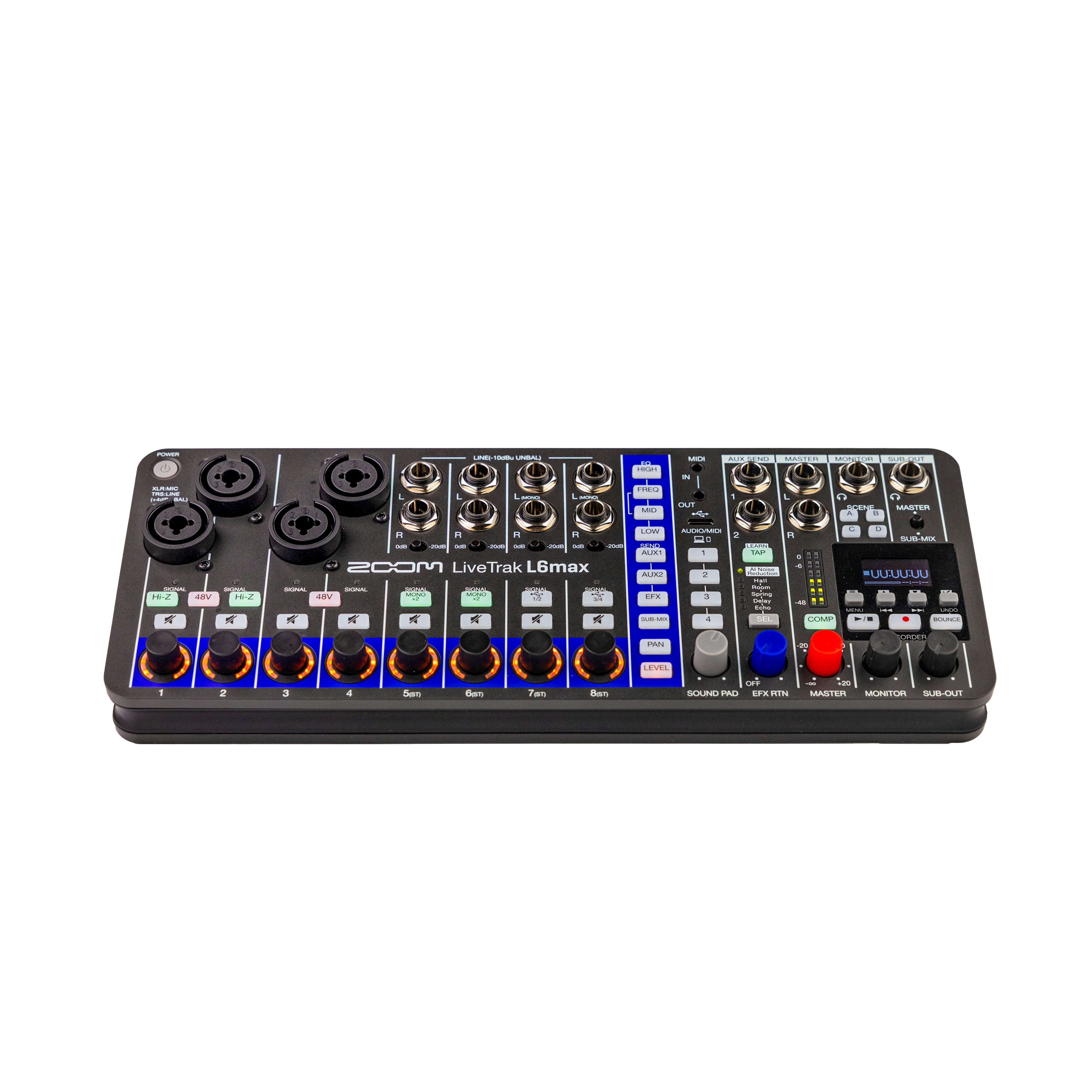 Zoom LiveTrak L6max 12-Channel Mixer and Recorder for Music