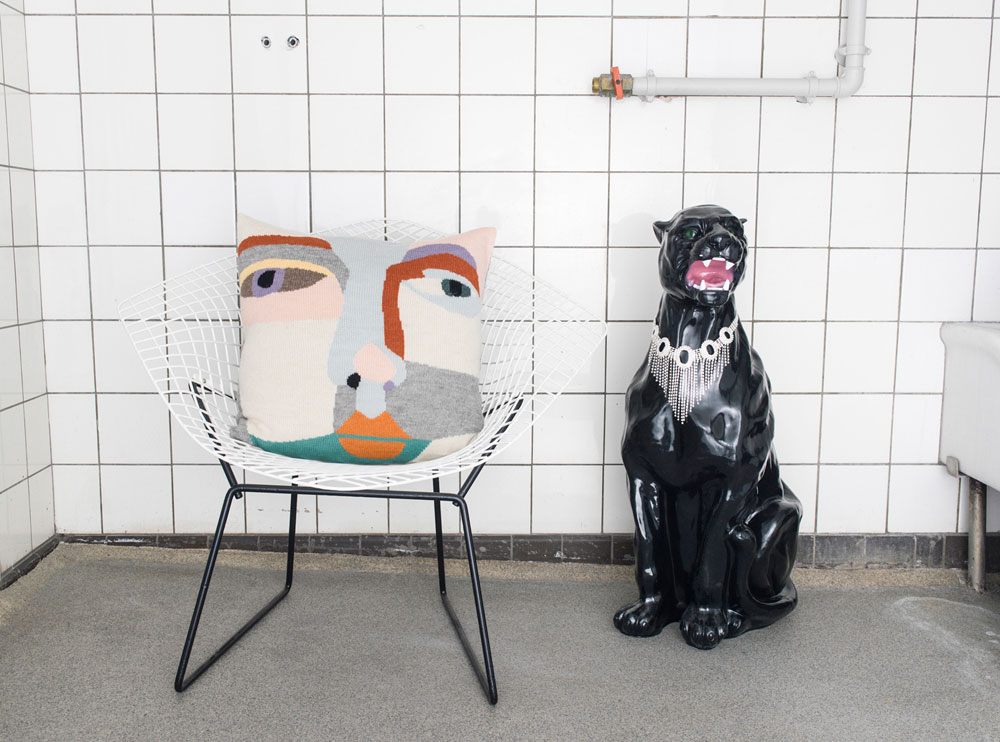 LUCKYBOYSUNDAY/ラッキーボーイサンデー/クッションカバー(50cm)/Face