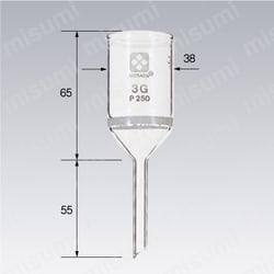 ガラスろ過器 3G 円筒ロート形 | 柴田科学 | MISUMI(ミスミ)